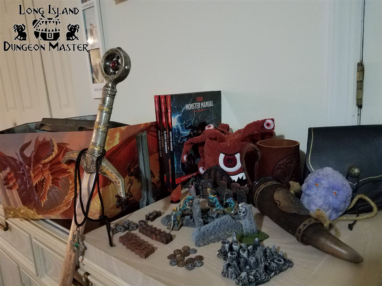 Long Island Dungeon Master staged D&D scene