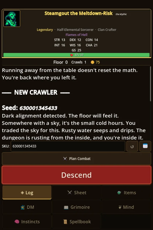 SKU Crawlers — a scanned barcode seeds a Legendary crawler